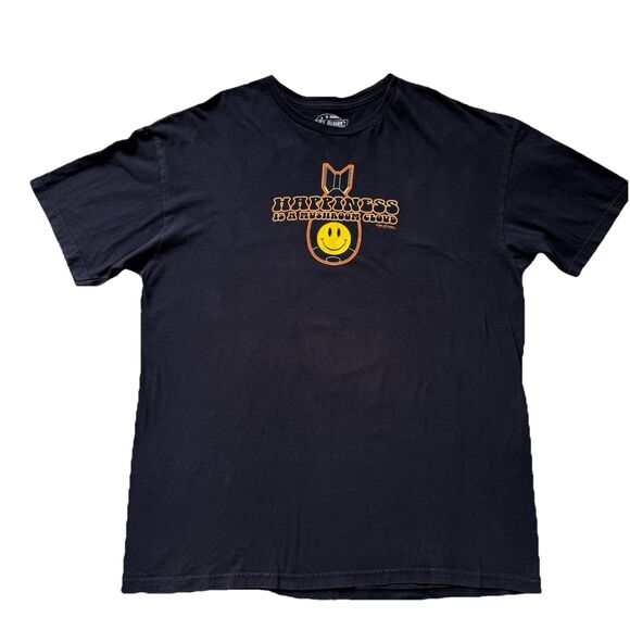 VTG 7.62 Design Black T-Shirt XL Happiness is a Mushroom Cloud War Shirt Bomb - Picture 2 of 11